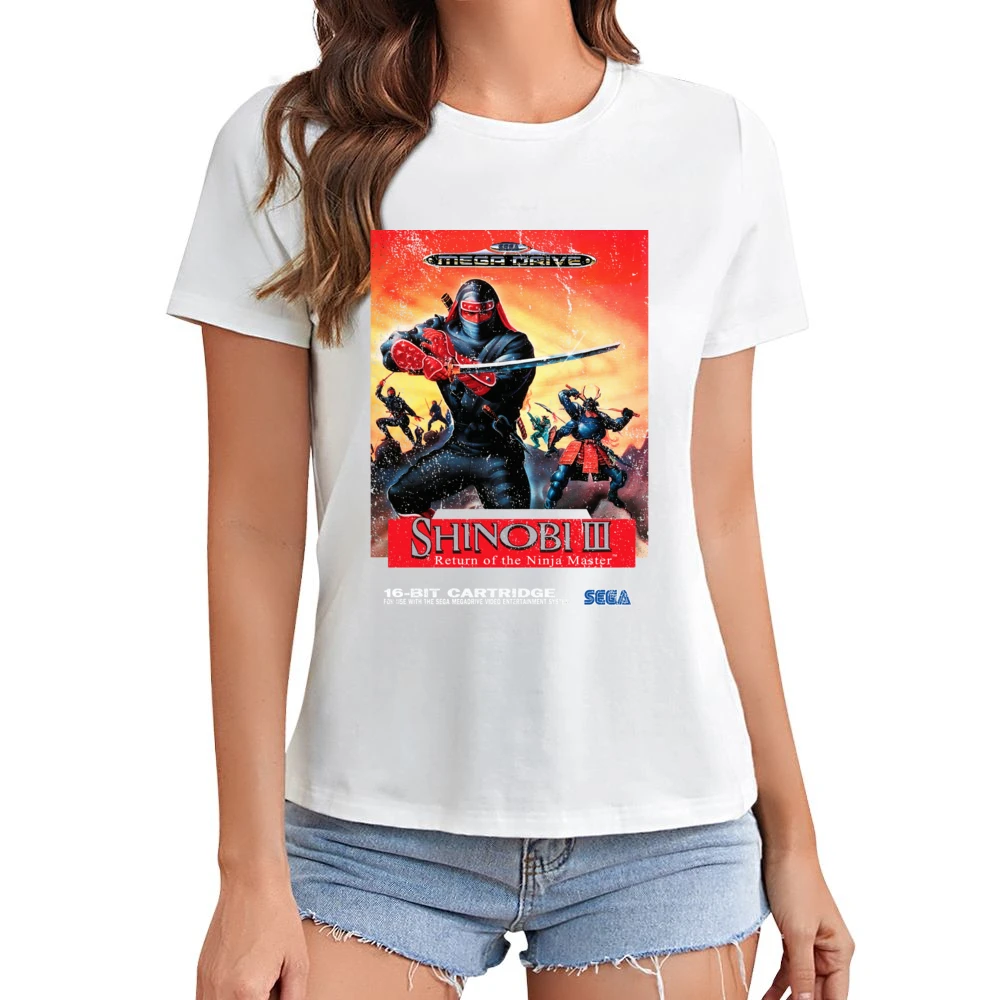 Shinobi 3 Return Ninja Master Sega Genesis Old School Retro Video Game Asian Size Women Ladies T-shirt