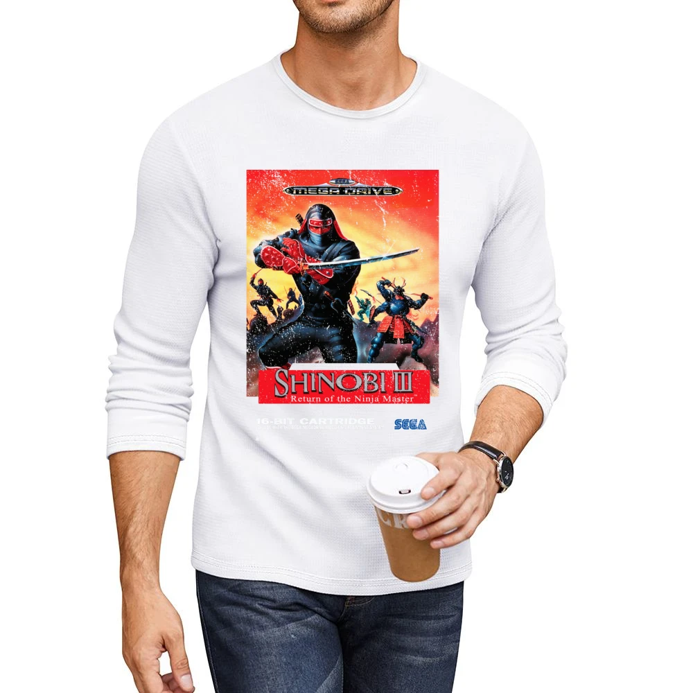 Shinobi 3 Return Ninja Master Sega Genesis Old School Retro Video Game Men CrewNeck Long Sleeve T-Shirt