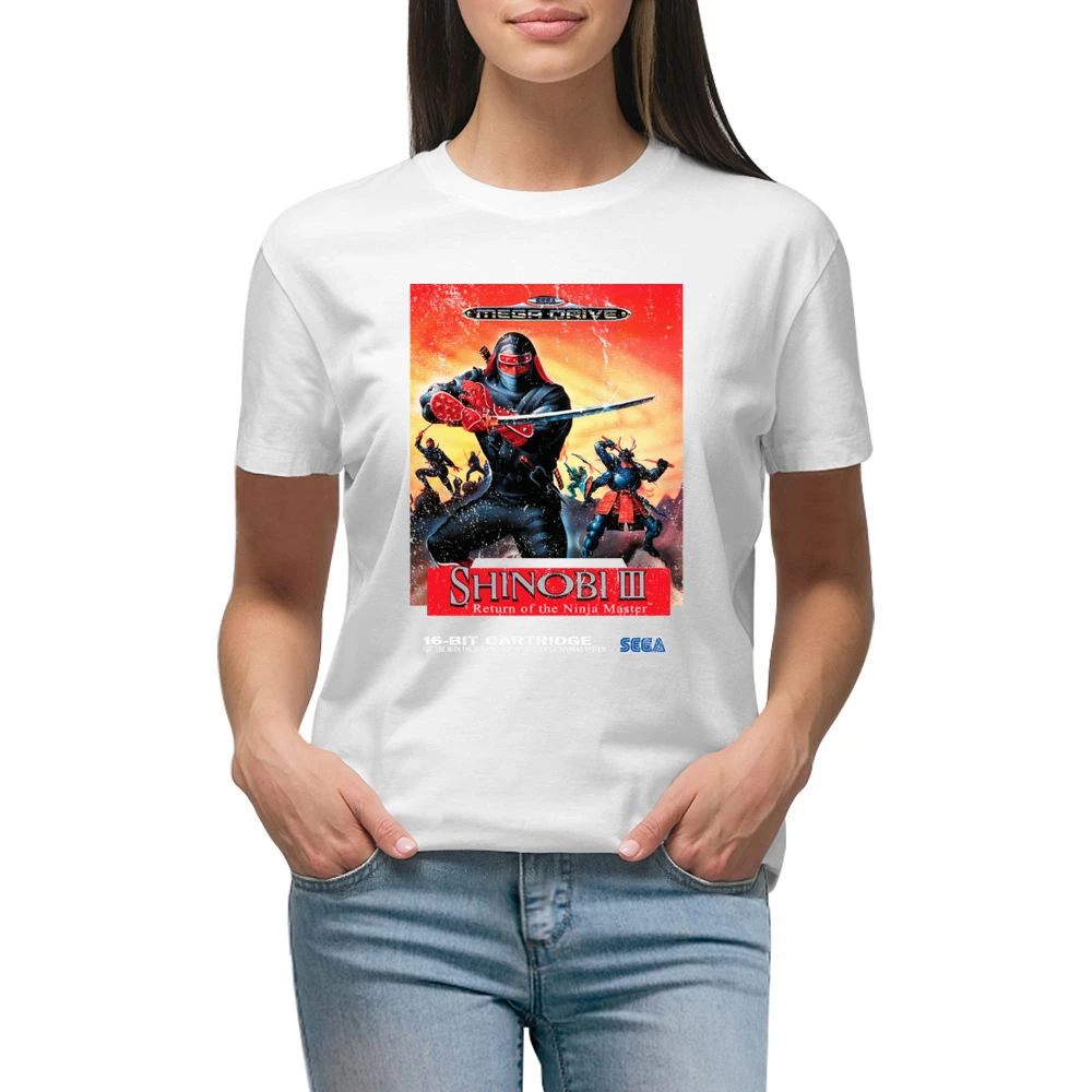 Shinobi 3 Return Ninja Master Sega Genesis Old School Retro Video Game Premium Women Ladies T-shirt