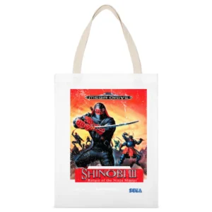 Shinobi 3 Return Ninja Master Sega Genesis Old School Retro Video Game White Canvas Tote Shopping Bag