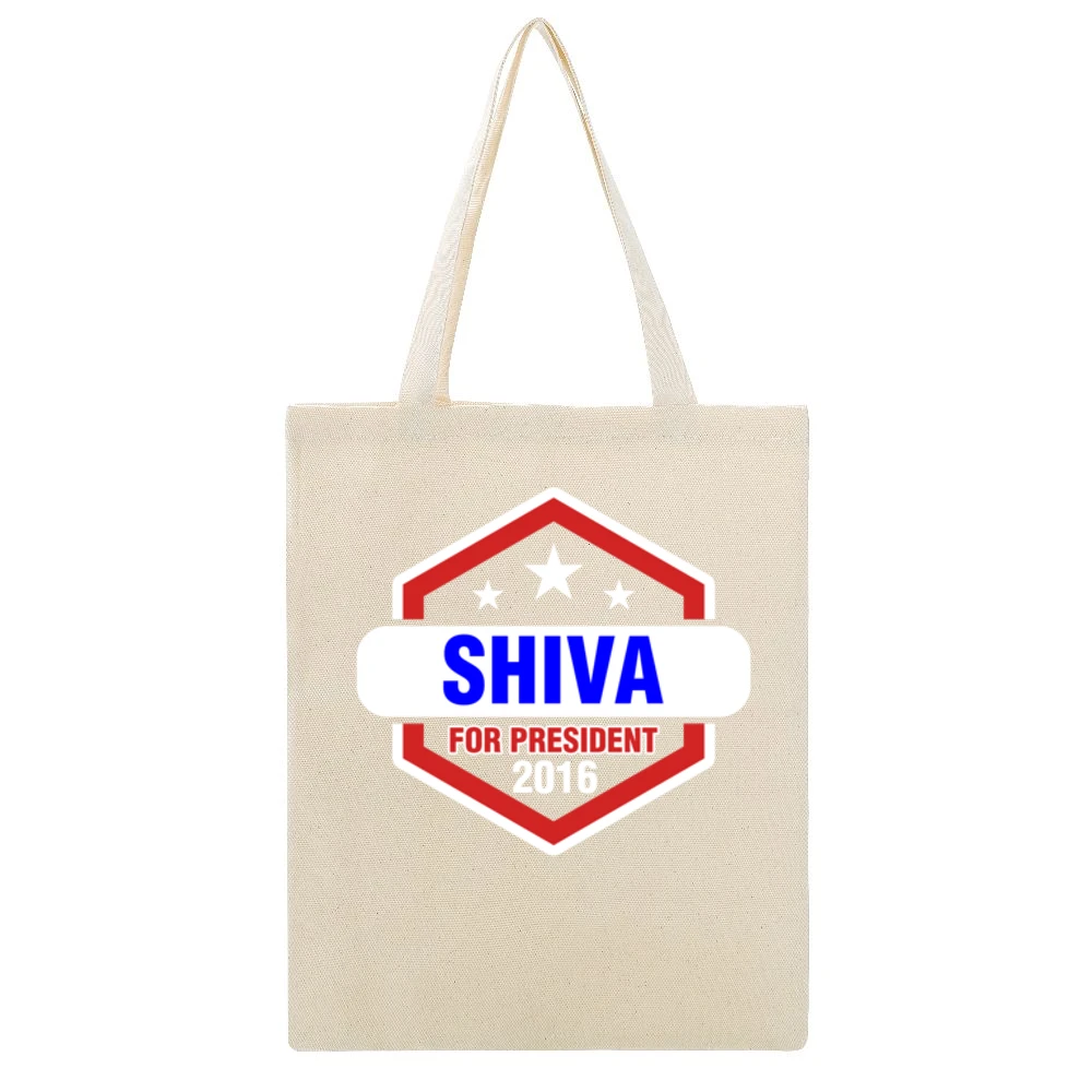 Shiva For President 2016 The League TV Show Beige Canvas Tote Shopping Bag
