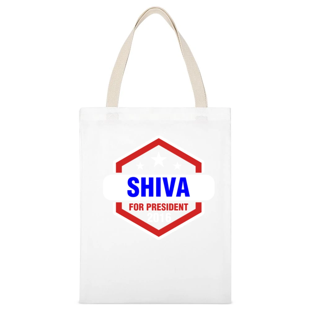 Shiva For President 2016 The League TV Show White Canvas Tote Shopping Bag