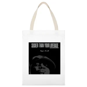 Sicker than your average Biggie Tshirt White Canvas Tote Shopping Bag