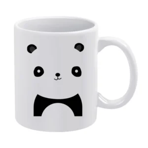 Simple Cute Panda Graphic Popular Animal Tee Shirt White Mug