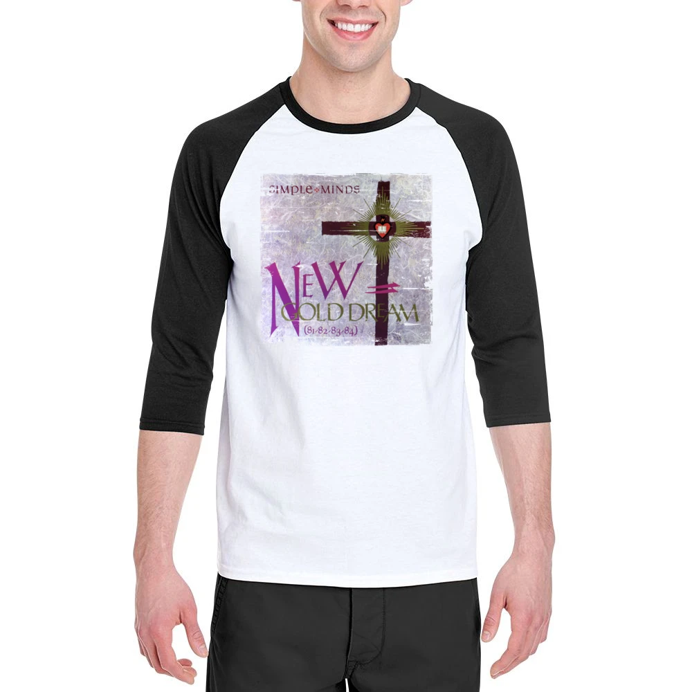 Simple Minds New Gold Dream Album Cover Distressed Image Men 3/4 Sleeve T-Shirt