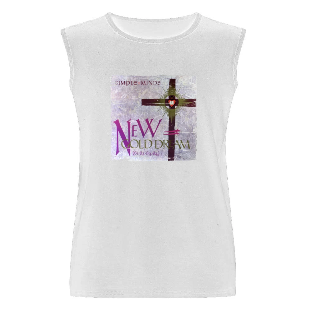 Simple Minds New Gold Dream Album Cover Distressed Image Men Sleeveless T-Shirt