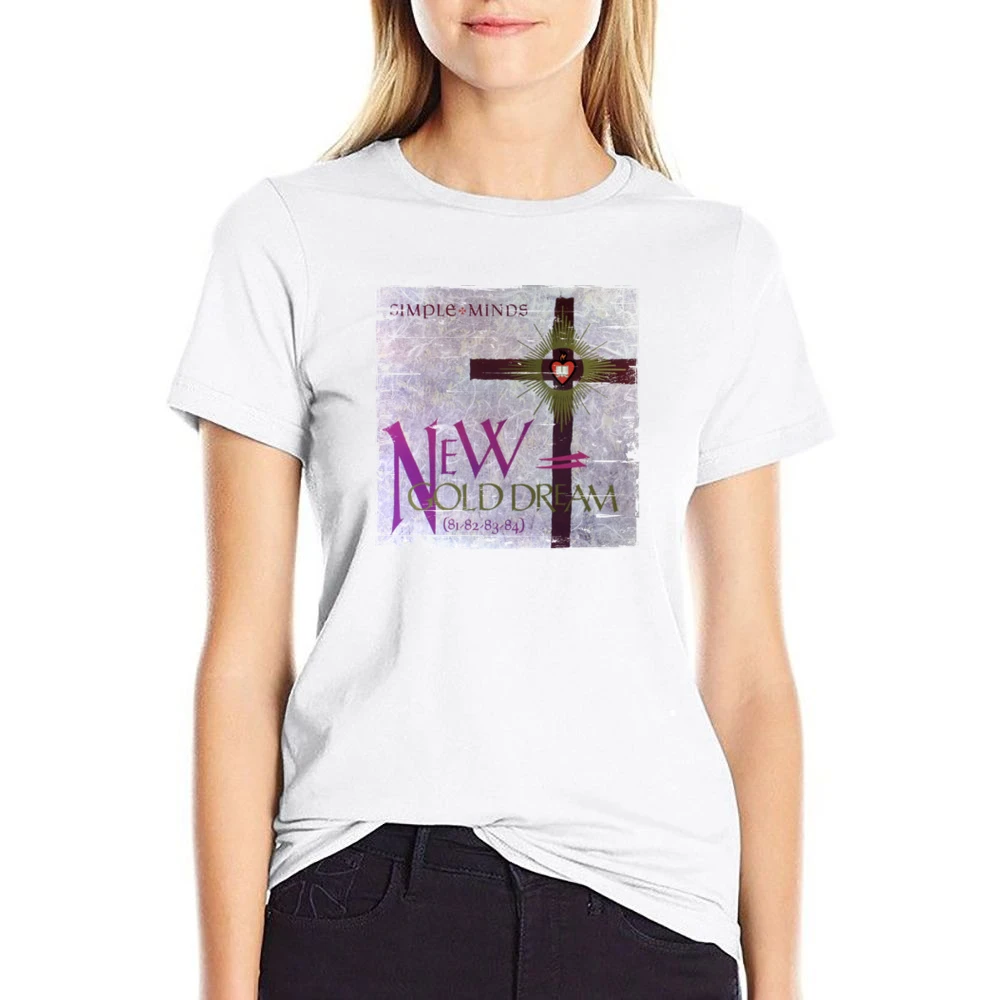 Simple Minds New Gold Dream Album Cover Distressed Image US Size Women Ladies T-shirt
