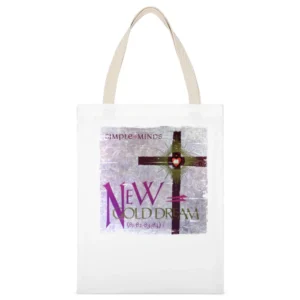 Simple Minds New Gold Dream Album Cover Distressed Image White Canvas Tote Shopping Bag
