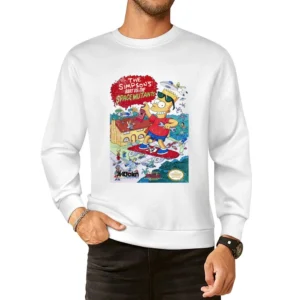 Simpsons Bart Vs Space Mutants Nes Nintendo Old School Retro Video Gam European Size Pullover Sweater