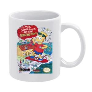 Simpsons Bart Vs Space Mutants Nes Nintendo Old School Retro Video Gam White Mug