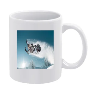Ski Doo Snowmobile Jump Tshirt (all Styles And Colors Available) White Mug