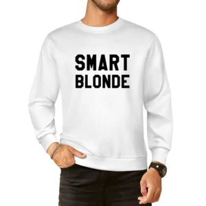 Smart Blonde Fun Graphic Hair Student Educated European Size Pullover Sweater