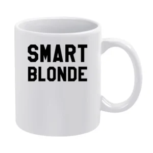 Smart Blonde Fun Graphic Hair Student Educated White Mug