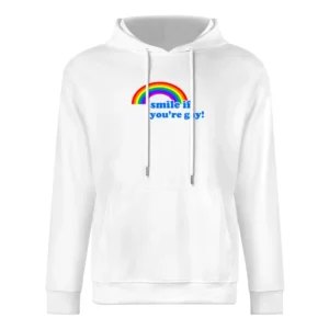 Smile If You Are Gay Fun LGBT Graphic European Size Men Hoodie