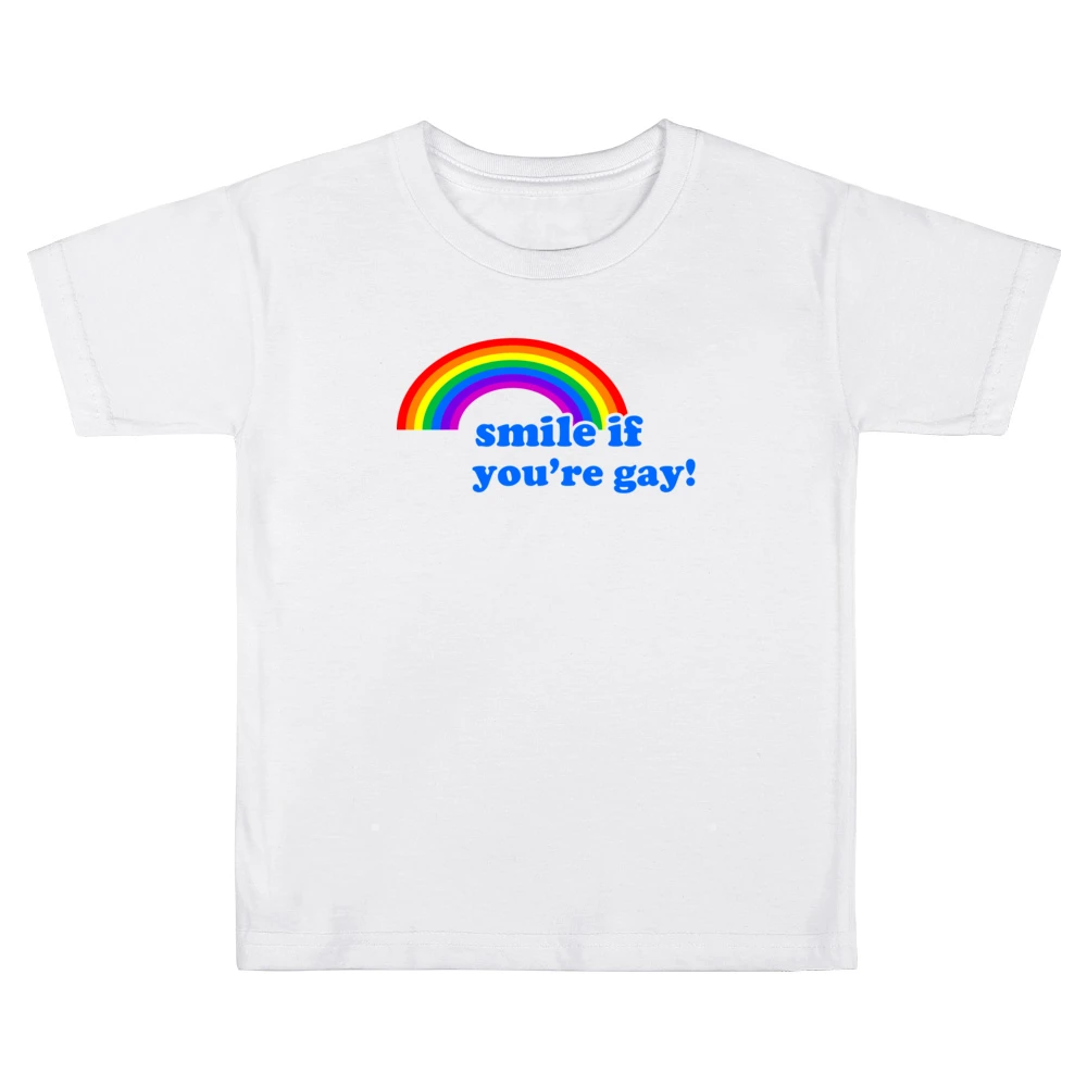 Smile If You Are Gay Fun LGBT Graphic Kids Boys Girls T-Shirt