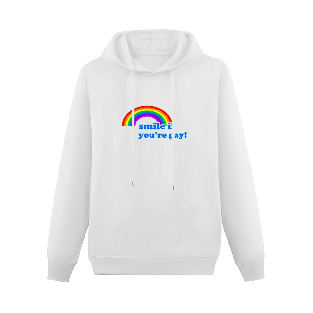 Smile If You Are Gay Fun LGBT Graphic Men Hoodie Without Pocket