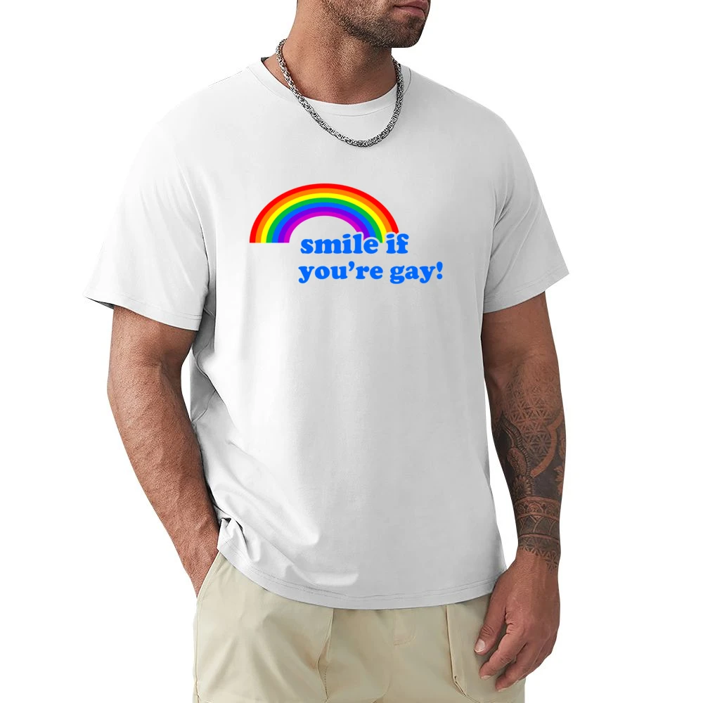 Smile If You Are Gay Fun LGBT Graphic Premium Men T-shirt
