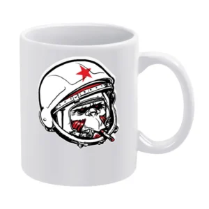 Smoker monkey astronout funny cool White Mug
