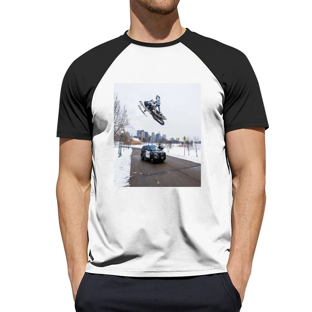Snowmobile Sled Jump Cop Tshirt (all Colors And Styles Available) Men Short Sleeve T-Shirt