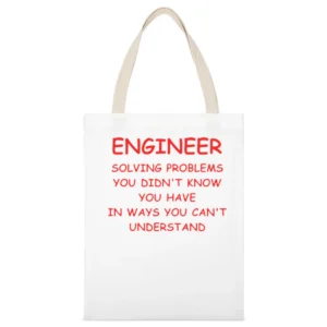 Solving problems you didn't know you have in ways you can't understand White Canvas Tote Shopping Bag