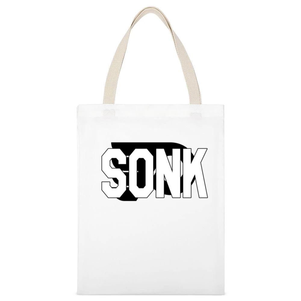 Sonk Philadelphia Hockey Whitney Fan Graphic White Canvas Tote Shopping Bag
