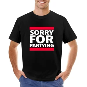 Sorry For Partying Fun Rob Gronkowski New England Football Tailgate Pa Asian Size Men T-Shirt