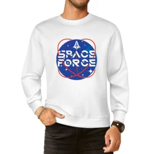 Space Force As Seen On Joe Rogan Funny European Size Pullover Sweater