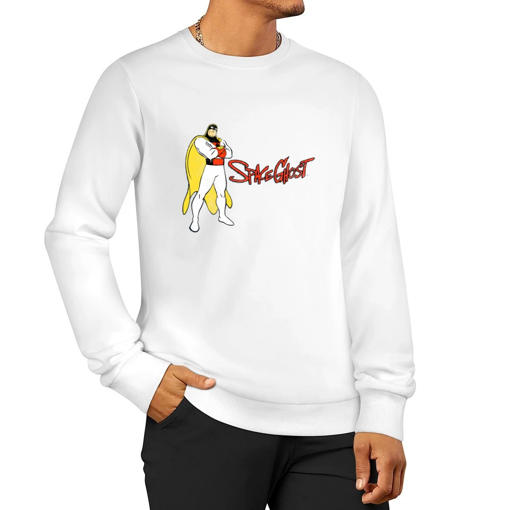 Space Ghost Fun Cool Vintage Style Distressed Graphic Retro Tv Show T Men Pullover Sweatshirt