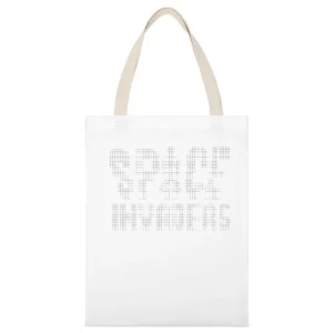 Space Invaders arcade video game Tomohiro Nishikado White Canvas Tote Shopping Bag