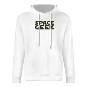 Space geek black text funny European Size Men Hoodie