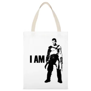 Spartacus I Am White Canvas Tote Shopping Bag
