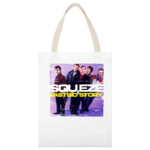 Squeeze East Side Story Album Cover Distressed Image White Canvas Tote Shopping Bag