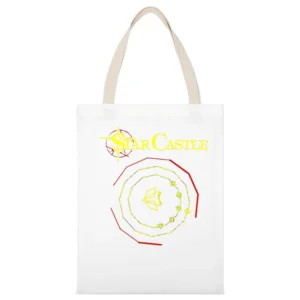 Star Castle Video Game Retro 80s White Canvas Tote Shopping Bag