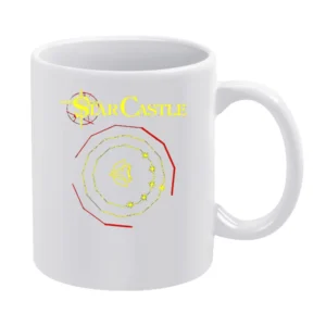 Star Castle Video Game Retro 80s White Mug