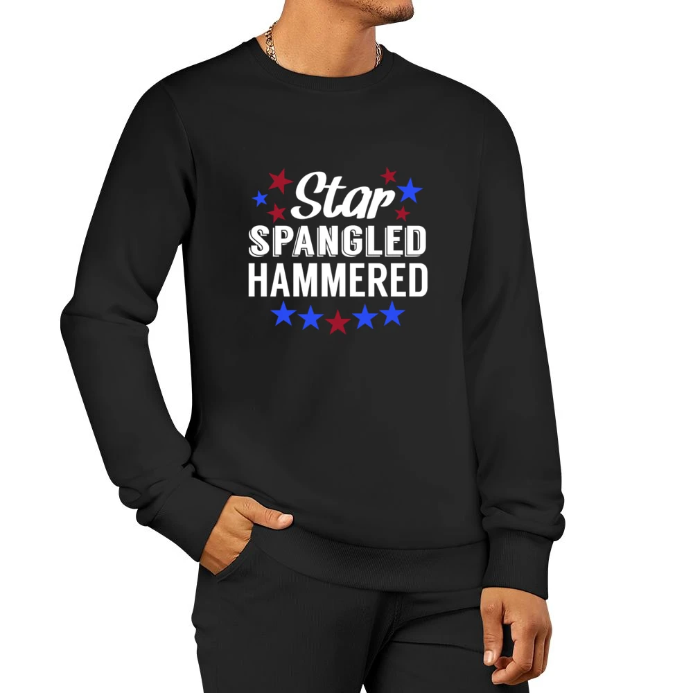Star Spangled Hammered Funny USA American Fourth Of July Celebration G Men Pullover Sweatshirt