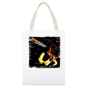 Steve Miller Fly Like An Eagle Album Cover Distressed Image White Canvas Tote Shopping Bag