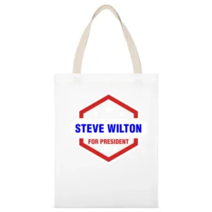 Steve Wilton For President 2016 Shameless TV Show White Canvas Tote Shopping Bag