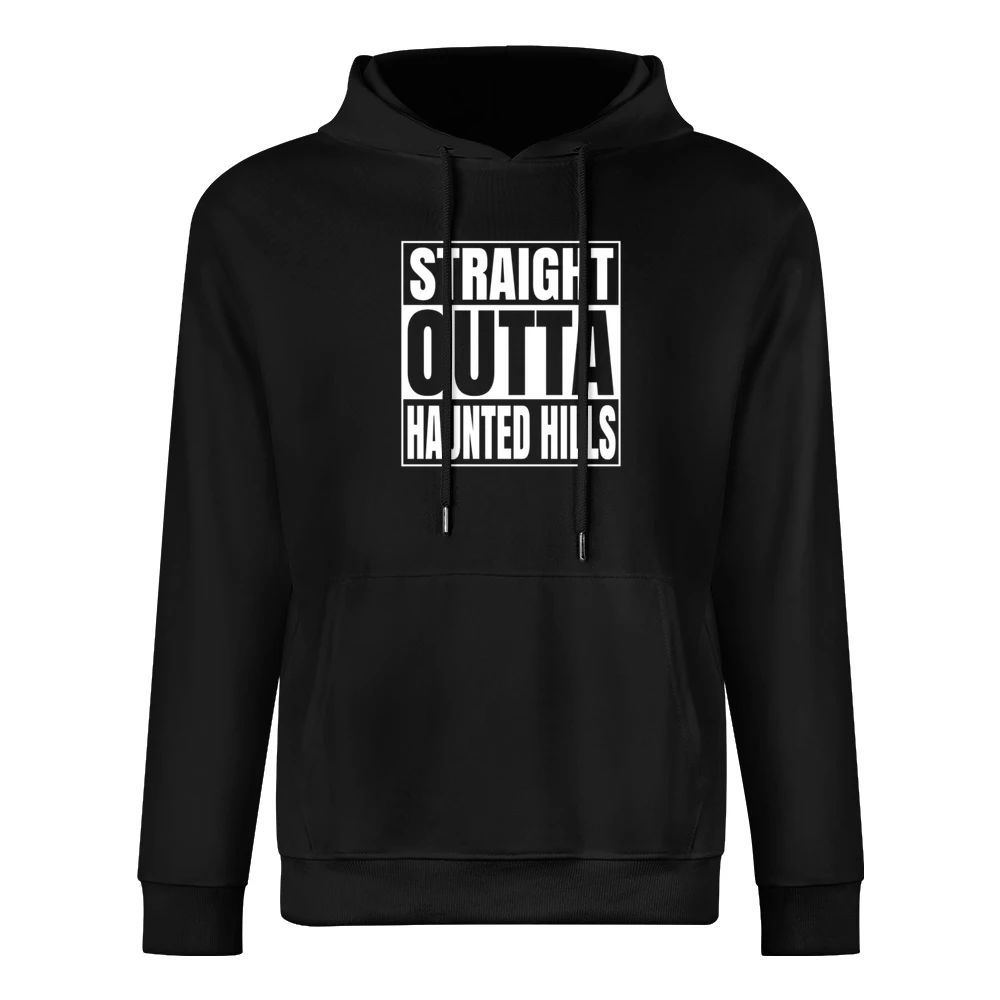 Straight Outta Haunted Hills Fortnite Battle Royale Funny Video Game T European Size Men Hoodie
