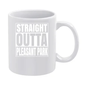 Straight Outta Pleasant Park Fortnite Battle Royale Funny Video Game T White Mug