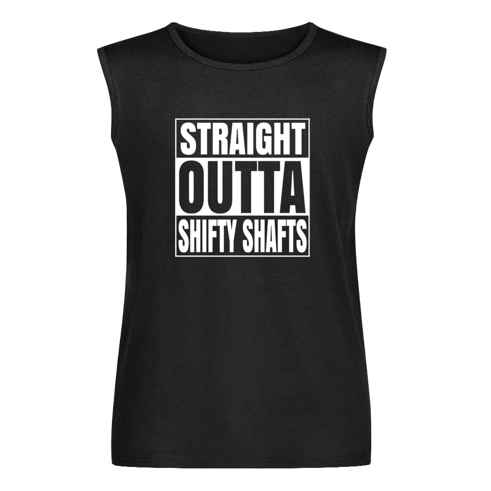 Straight Outta Shifty Shafts Fortnite Battle Royale Funny Video Game T Men Sleeveless T-Shirt