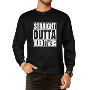 Straight Outta Tilted Towers Fortnite Battle Royale Funny Video Game T European Size Pullover Sweater