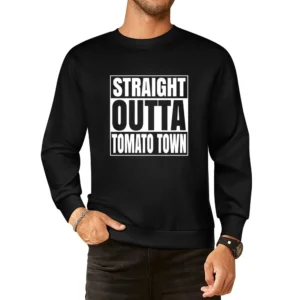 Straight Outta Tomato Town Fortnite Battle Royale Funny Video Game T S European Size Pullover Sweater