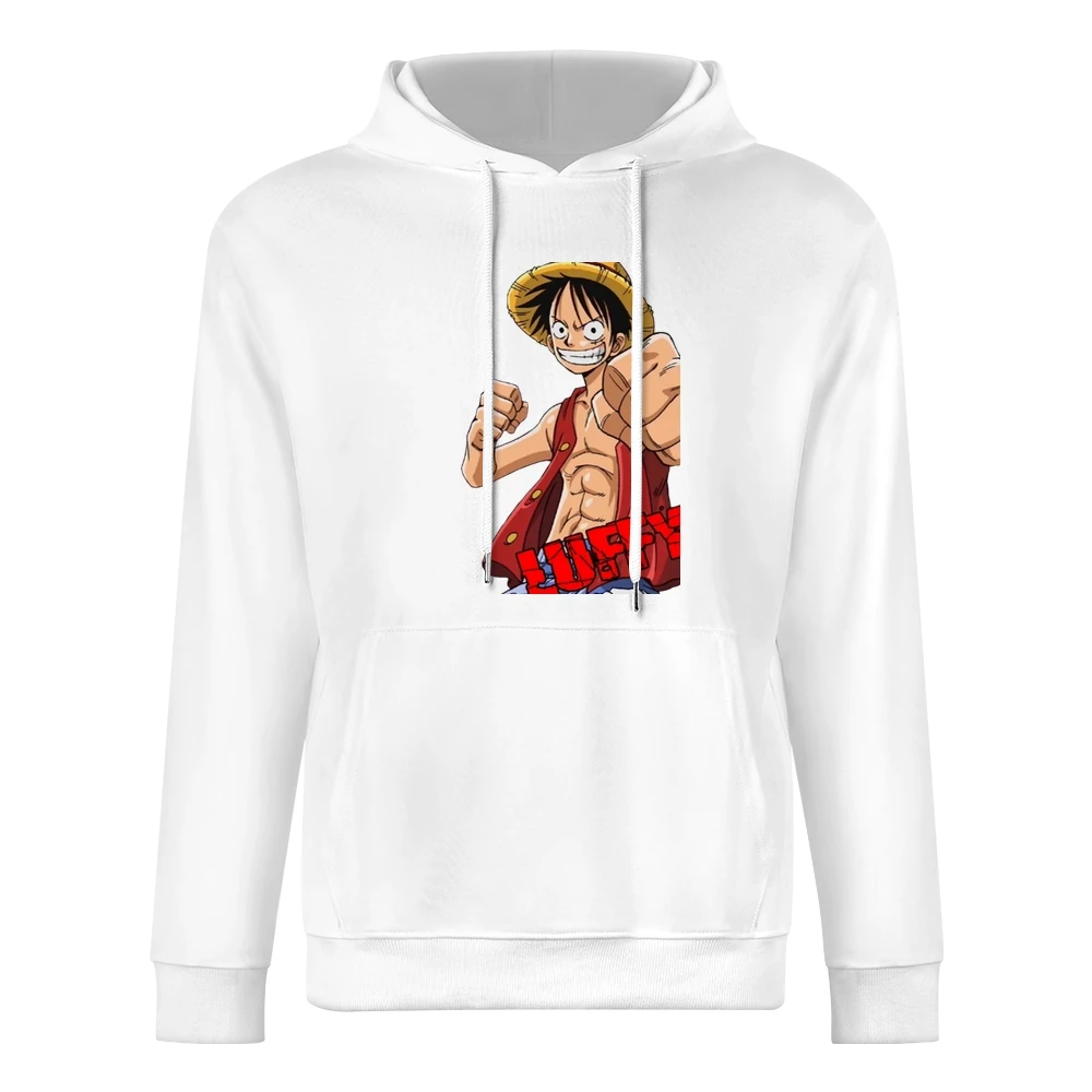 Strawhat pirates captain monkey d luffy One Piece manga rubber gomu fr European Size Men Hoodie