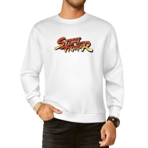Street Fighter Retro Video Game 80s European Size Pullover Sweater