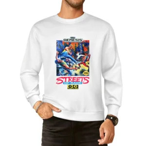 Streets Of Rage Sega Genesis Old School Retro Video Game Fan Distresse European Size Pullover Sweater