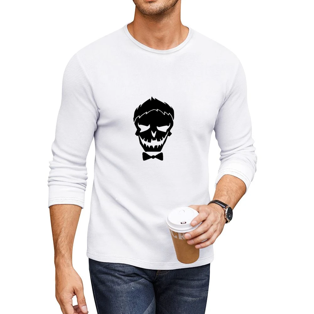 Suicide Squad Skull Tshirt Men CrewNeck Long Sleeve T-Shirt