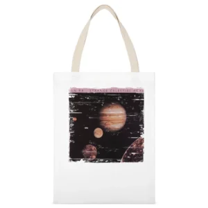 Sun Ra Strange Celestial Road Album Cover Distressed Image White Canvas Tote Shopping Bag