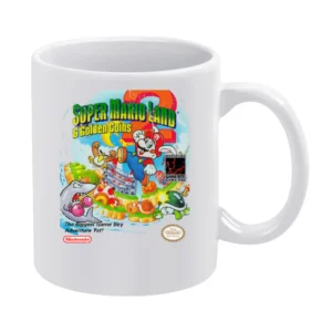 Super Mario Land 2 6 Golden Coins Game Boy Nintendo Old School Retro V White Mug