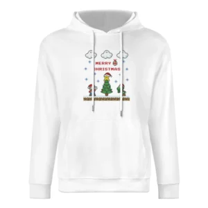 Super Mario Yoshi Merry Christmas Retro Video Game Fan Holiday Red T S European Size Men Hoodie