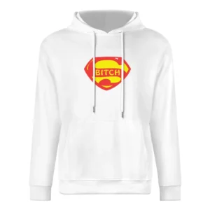 Super hero bitch funny parody European Size Men Hoodie